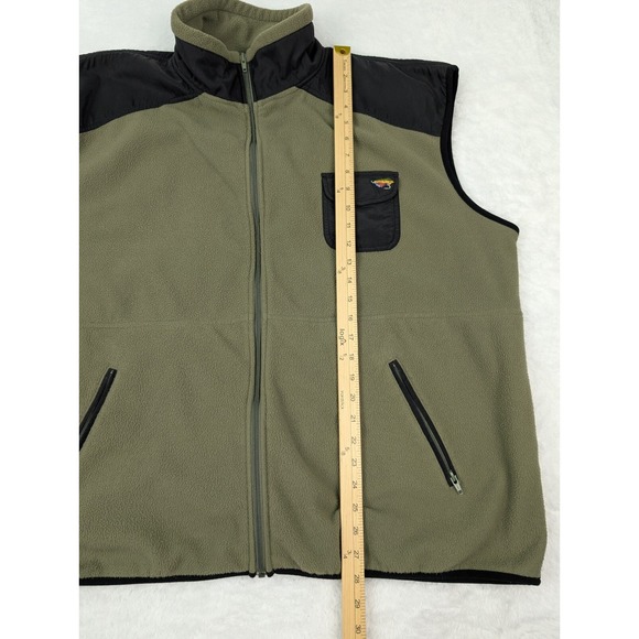 Redington‎ Full Zip Fleece Vest Size Men's XXL Green Pockets Fly Fishing Hunting - Picture 6 of 12